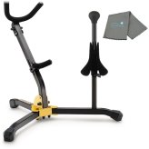 Triple Saxophone Stand Set with Carrying Bag and Cleaning Cloth