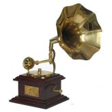 Brass Horn Vintage Gramophone