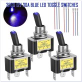 Blue Marine Rocker Switches with LED Light