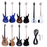 Rainbow 4-String Electric Bass Guitar with Tool Set