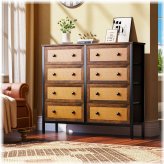 Rattan Woven 8-Drawer Bedroom Storage Organizer