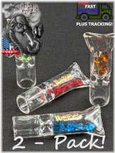 Diamond Glass Pinched Tips: Smoking Filter Set of 2