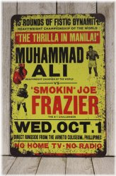 Rumble in Manila Retro Metal Sign