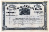 Erie & Black Rock Railroad Stock Certificate Set