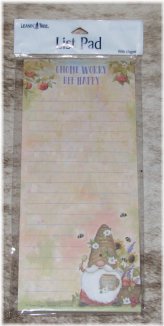 Gnome Worry Bee Happy" Magnetic List Pad