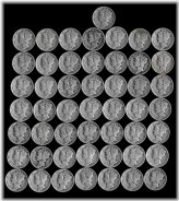 Silver Legacy Mercury Dime Roll