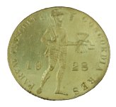 Netherlands 1928 Gold Trade Ducat UNC