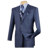 Blue Textured Weave Classic-Fit Suit by VINCI