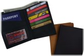 Leather Passport Wallet with RFID Protection