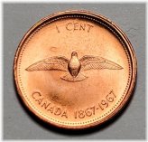Canadian Rock Dove Centennial Penny