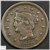 Knob Ear Slanted 5's Copper Large Cent