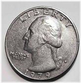 1979 P/D Washington Quarter Filled Repunched Mint Mark Error Coin