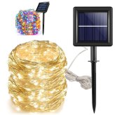 Radiant Nightfall" Solar-Powered String Lights with 200 LED Fairy Lights, 72ft Waterproof Design