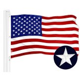 Stars and Stripes Embroidered Flag with Brass Grommets