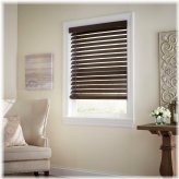 Espresso Premium Faux Wood Cordless Blind - 2-1/2 inch Slats