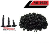 Black Truss Head Screws - Assorted Sizes (500 Pack)