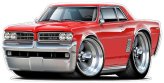 Retro Muscle Car Wall Graphic
