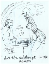 Doug Sneyd Office Humor Preliminary Sketch