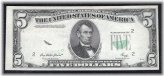 Obstructed Printing Error - $5 Federal Reserve Note