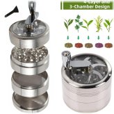 Metal Handheld Herb and Tobacco Grinder Set