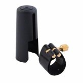 Dark Hard Rubber Saxophone Ligature and Cap Set by Rovner