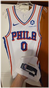 Tyrese Maxey 2023-24 Game Worn Jersey Commemorative Piece