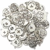 Zodiac Silver Charms Set - 72 Pieces for Creative Jewelry Making