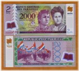 Paraguay 2000 Guaranies Polymer Note