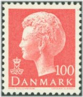 Nellemose Queen Margrethe II Stamp 1976