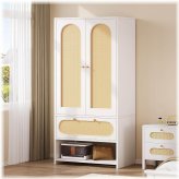 Rustic Maple Wardrobe Cabinet