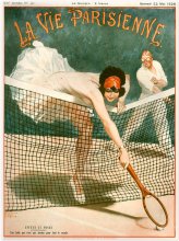 Parisian Tennis Travel Poster Print