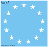 Patriotic Circle Star Stencil