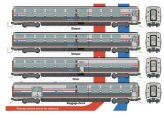 Amtrak Viewliner II 4-Car Set - Phase III Heritage