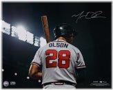 Autographed MLB Player Photo with Bat