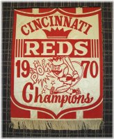 Cincinnati Reds 1970 Champions Silk Banner