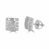 Sterling Square Earrings