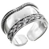 Bali Handmade Sterling Toe Ring in 925 Silver