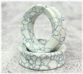 White Howlite Concave Tunnels