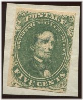 Blue Numeral 5 CCL BX5177 Confederate Stamp