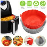 Silicone Air Fryer Liner Tray - 8" Non-Stick Oven Safe Pot Basket