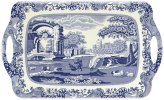 Blue Italian Handled Serving Tray