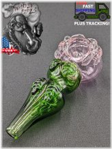 Pink Blossom Glass Smoking Pipe