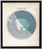 Antarctic Magnetic Meridians Map of 1872