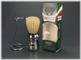 Boar Bristle Shaving Brush with Custom Metal Stand