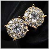 Golden Cluster Stud Earrings