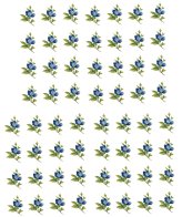Blue Blossom Mini Decals