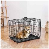 Pet Haven Crate - 30 Inch, Double Door, Foldable Metal Cage