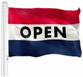 Tricolor Open Banner for Retail and Service Businesses - 3x5ft