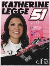 Katherine Legge Autographed Indianapolis 500 Hero Photo Card
