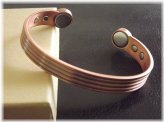 Copper Cuff Bracelet with Magnetic Therapy for Arthritis Relief